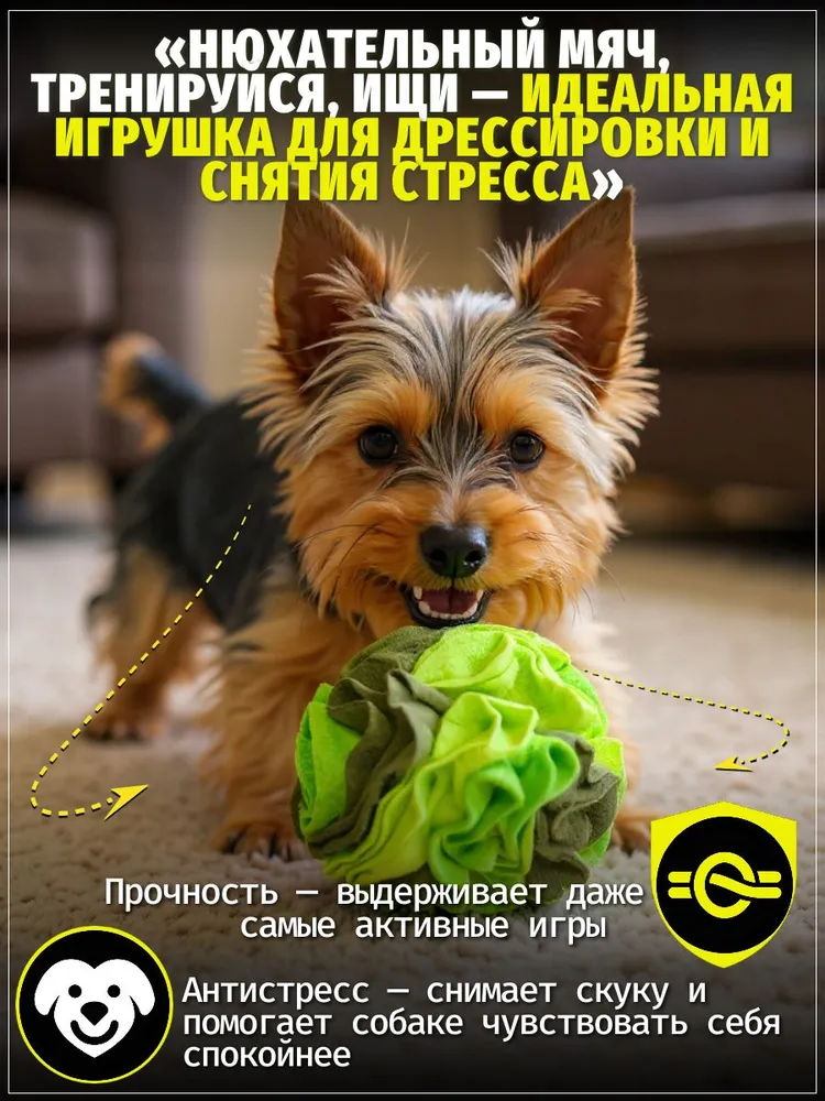 Нюхательный мяч зеленый