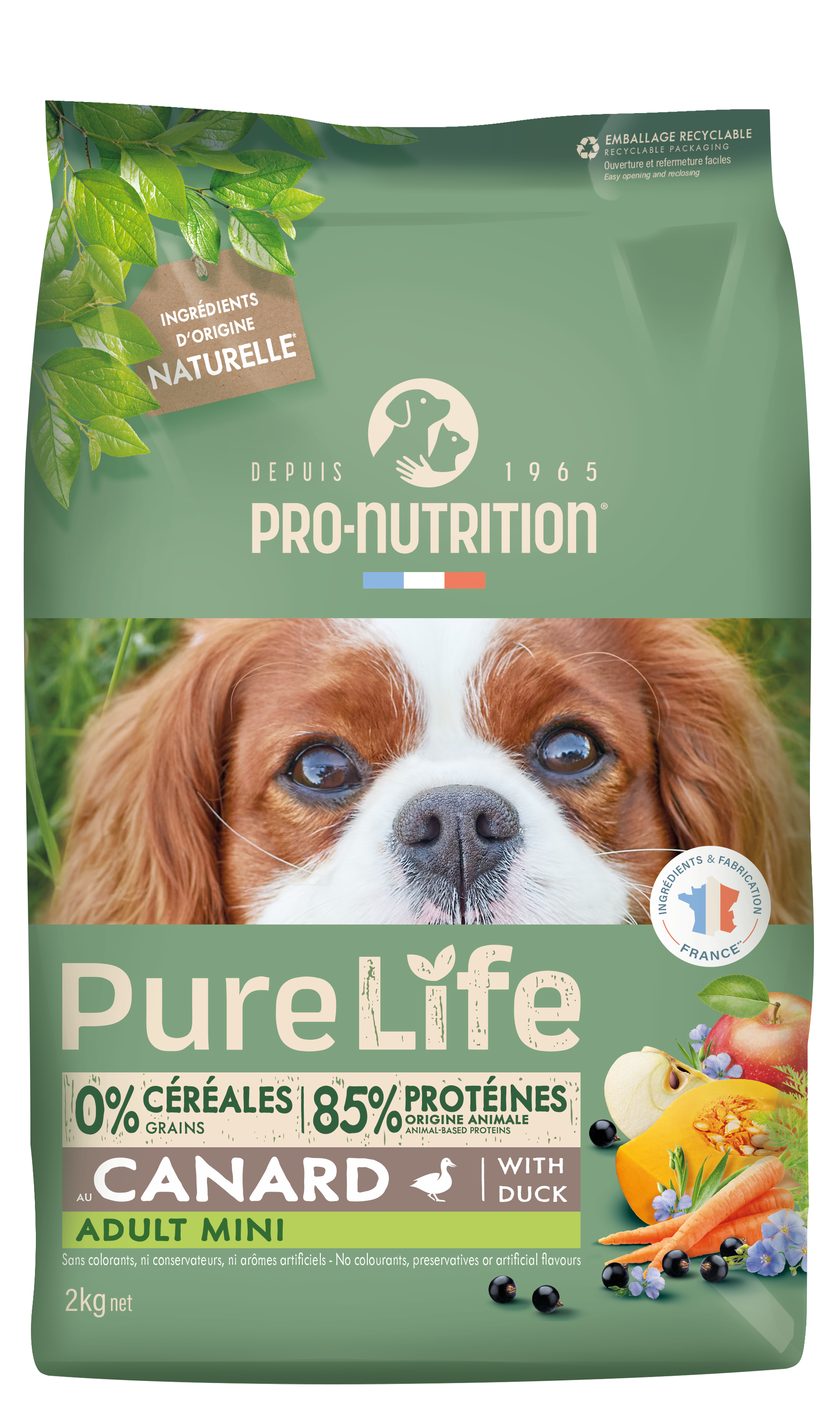 Сухой корм для собак NEW Pro-Nutrition Pure Life ADULT MINI WITH DUCK (2кг)