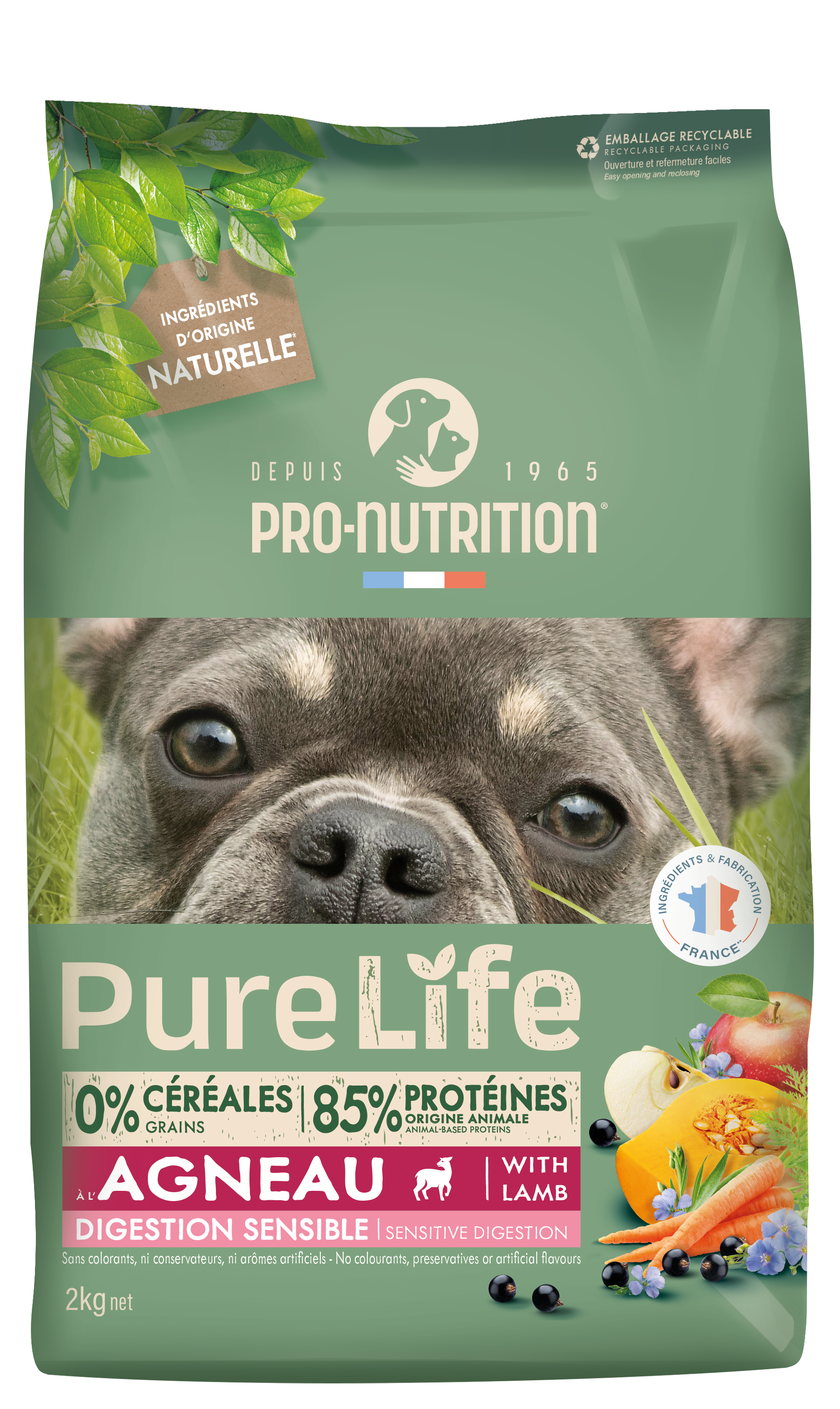 Сухой корм для собак NEW Pro-Nutrition Pure Life SENSIBLE WITH LAMB (2кг)