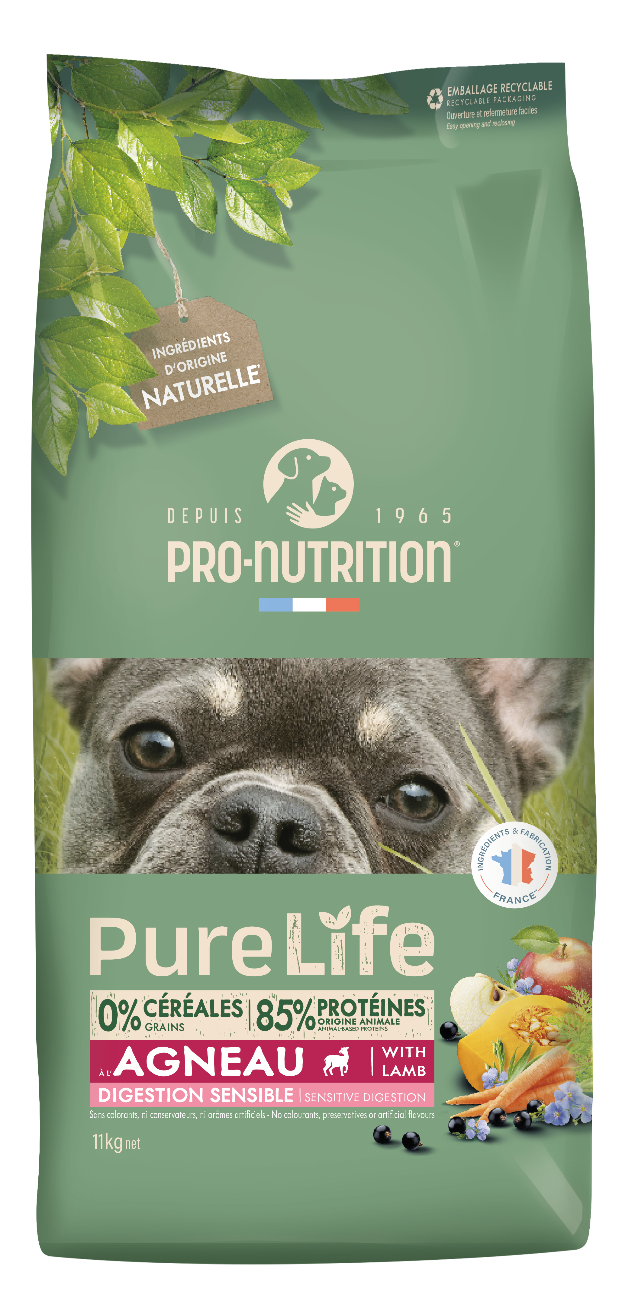Сухой корм для собак NEW Pro-Nutrition Pure Life SENSIBLE WITH LAMB (11кг)