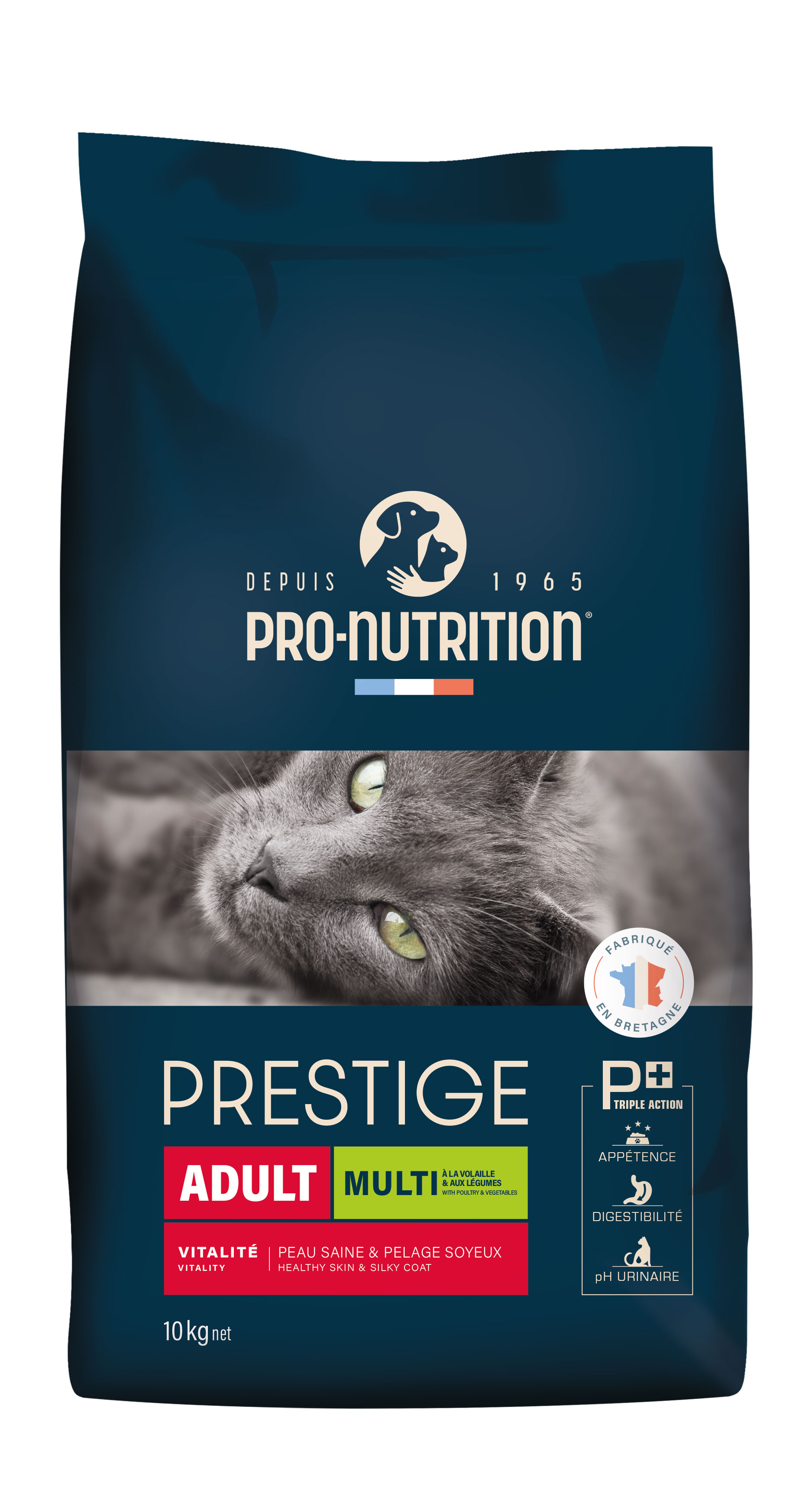 NEW Сухой корм для кошек Prestige Chat Multi Volaille et Legumes (10 кг)